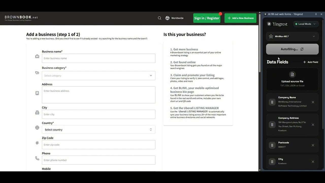 AI Autofill Web Forms - Yingrest gallery image