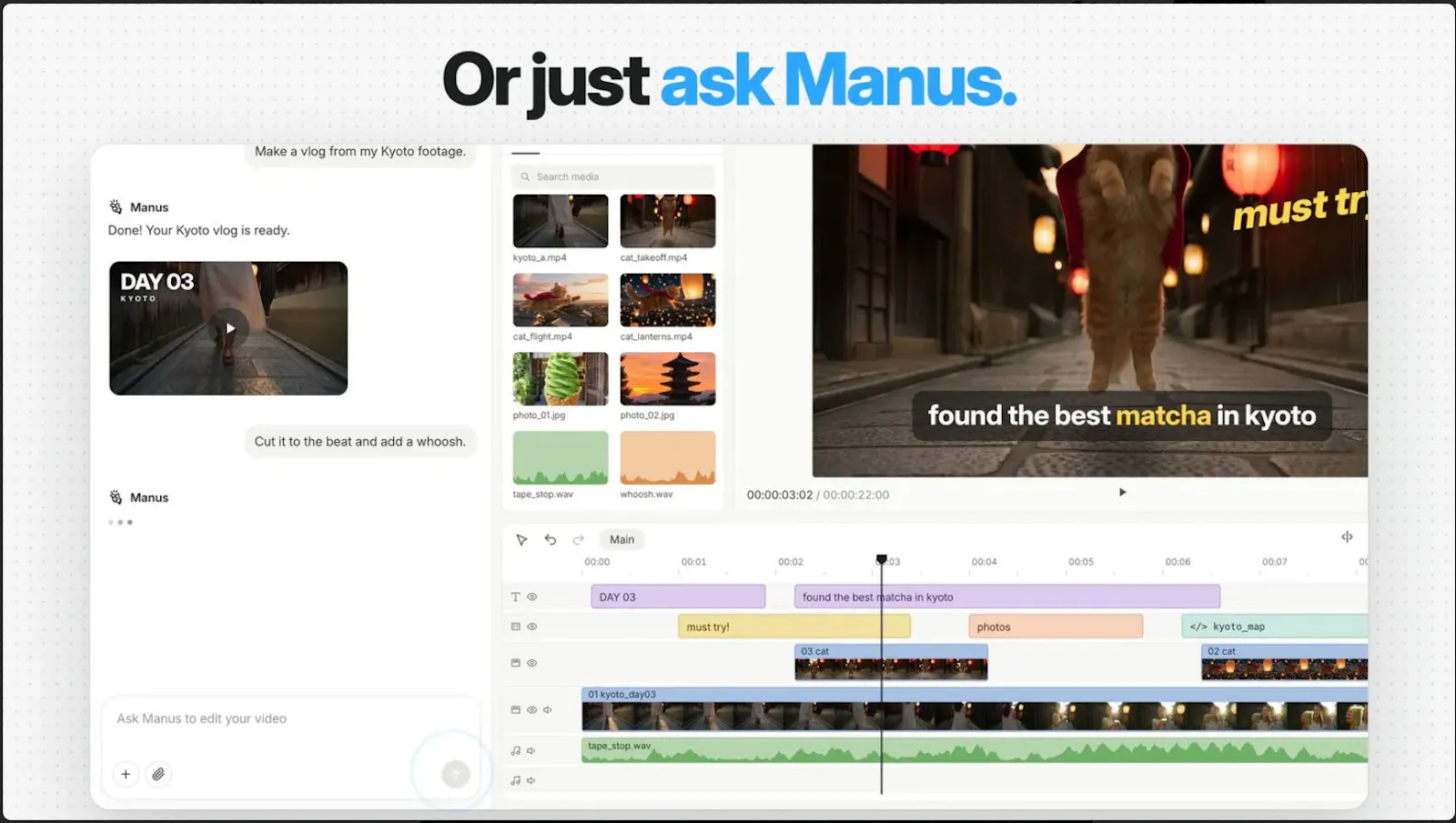 Introducing Video Editor in Manus 2.0 screenshot 4