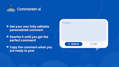 コメンター.aiのAIによるコメント作成能力を紹介したイラスト