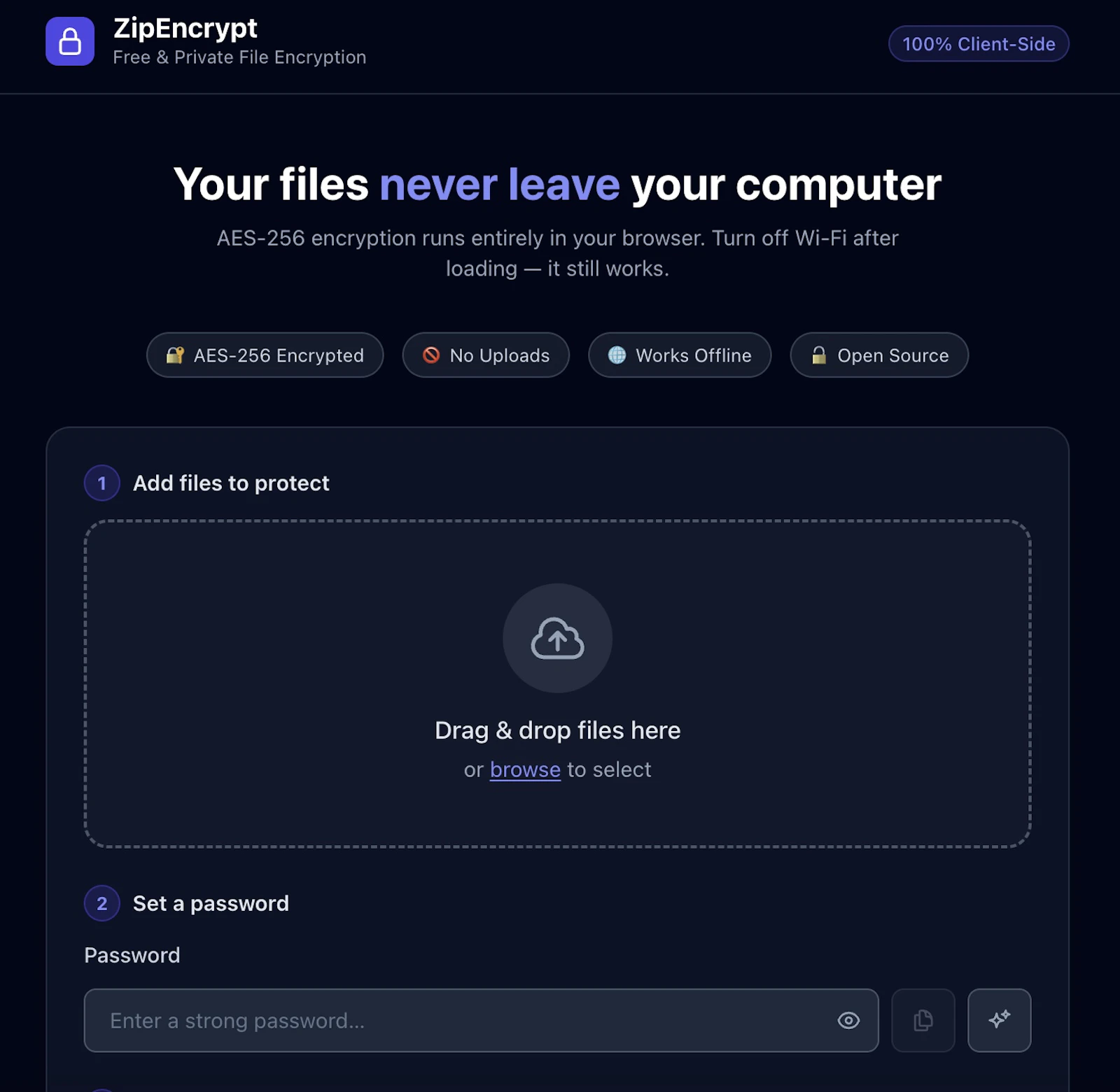 ZipEncrypt screenshot 2