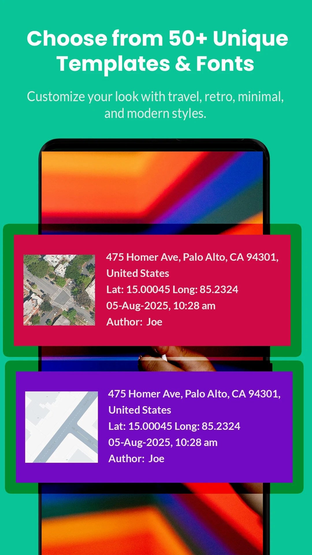 GPS Map Camera For professionals No Ads  - Screenshot 2 showing product features and functionality