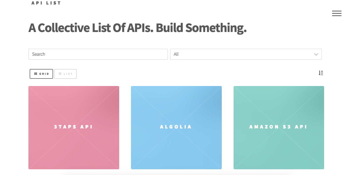 API List gallery image