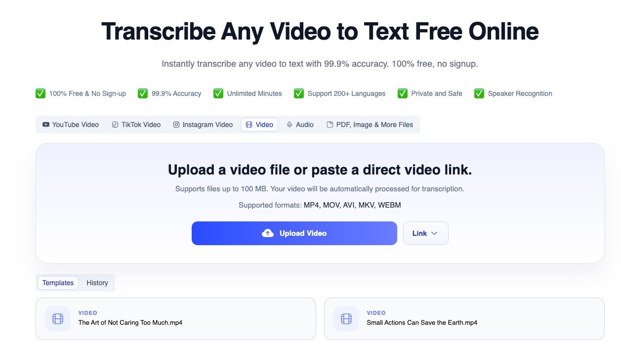 AI Video Transcriber gallery image