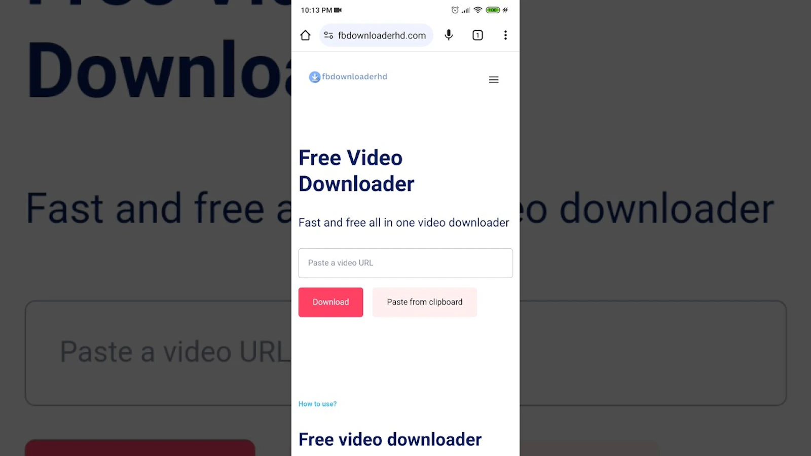 fbdownloaderhd screenshot 1 (video preview)