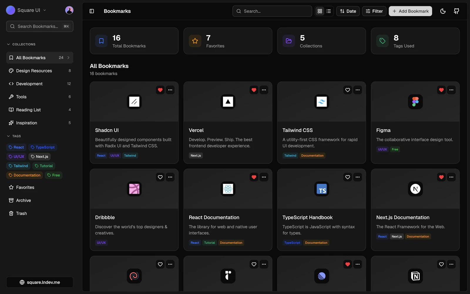 Square UI screenshot 3