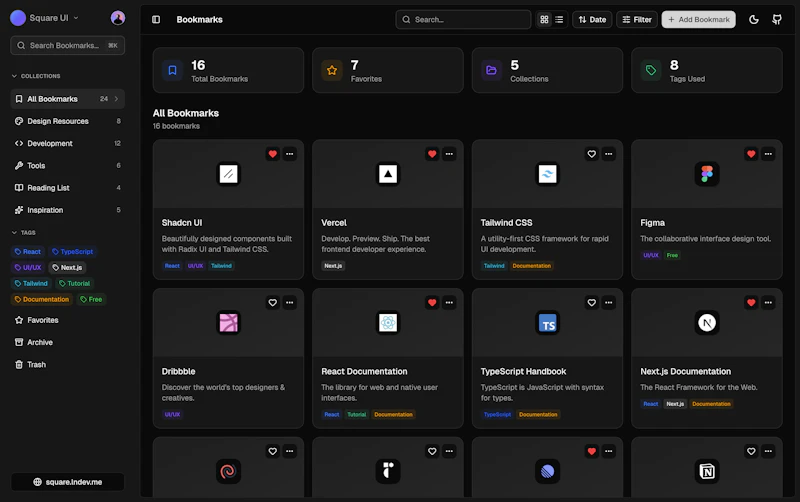 Square UI screenshot 3