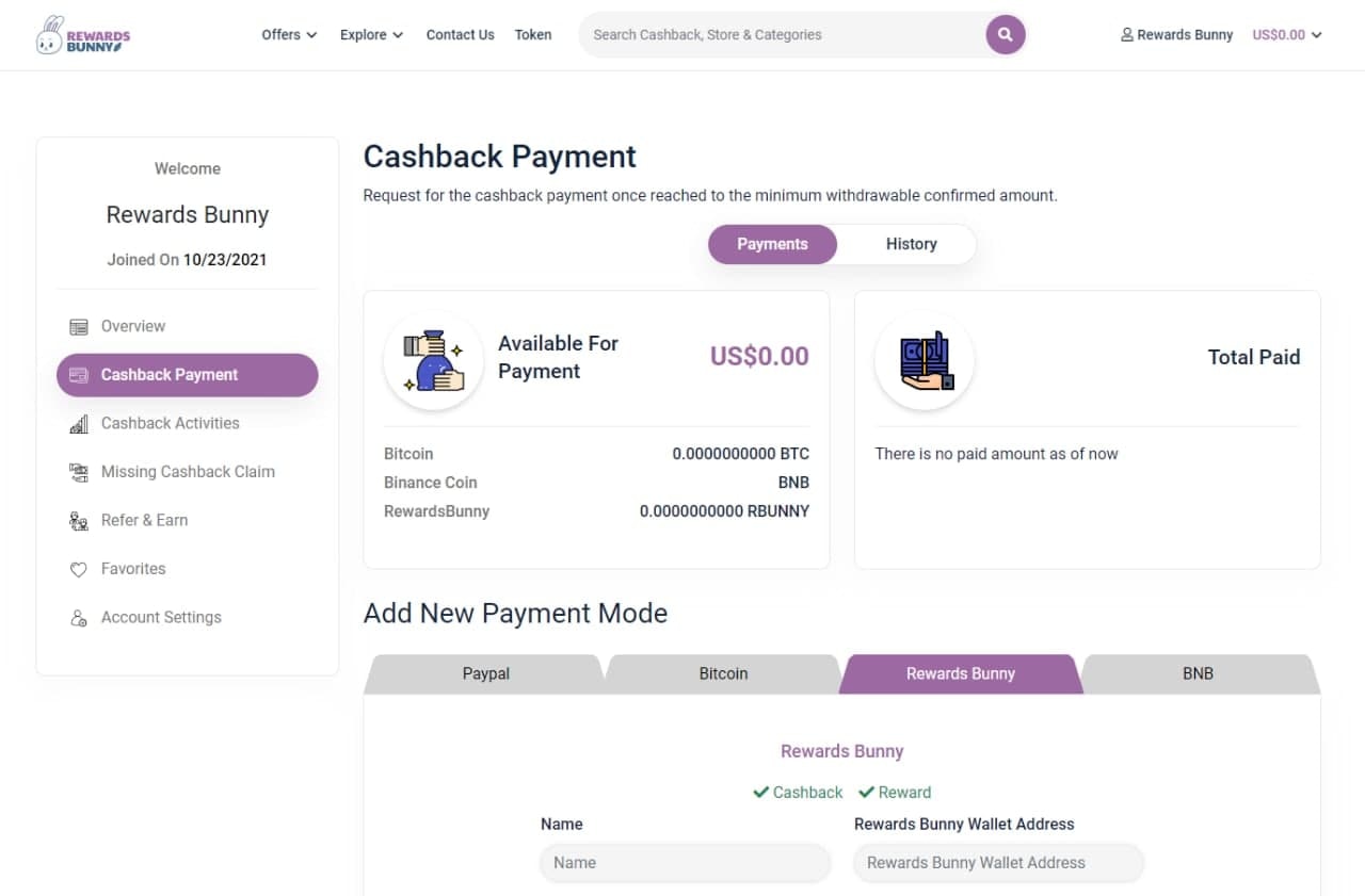 Rewards Bunny Cashback Platform gallery image