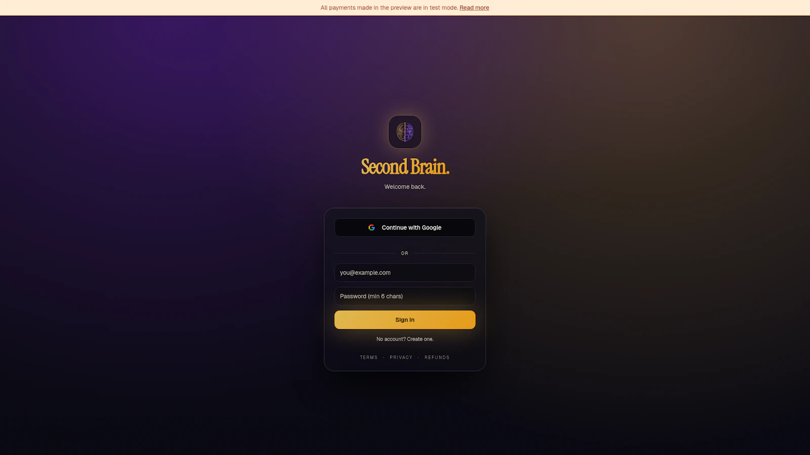 Second Brain screenshot 1