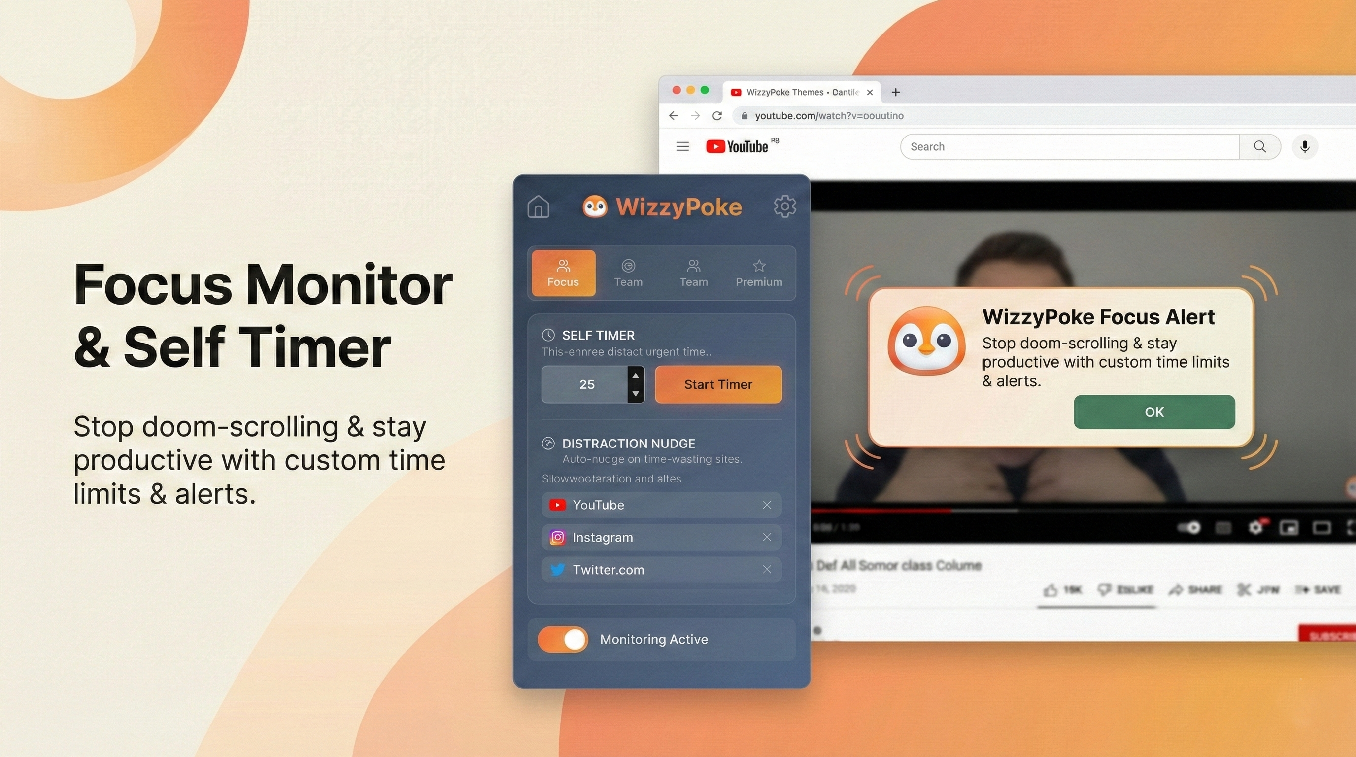 WizzyPoke v2.0 - Focus & Team Mode - Screenshot 2 showing product features and functionality
