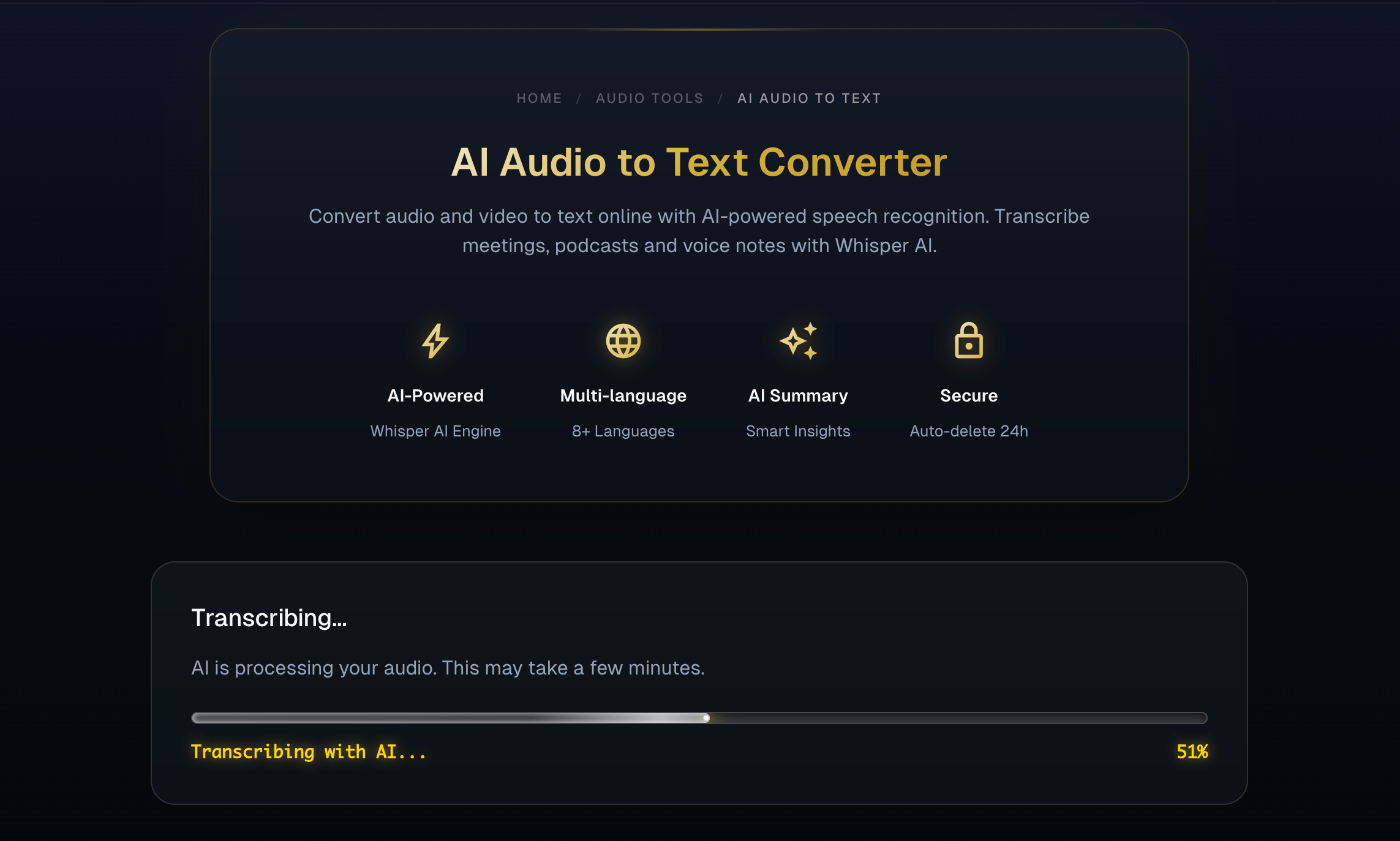 FastlyConvert Audio & Video to Text gallery image