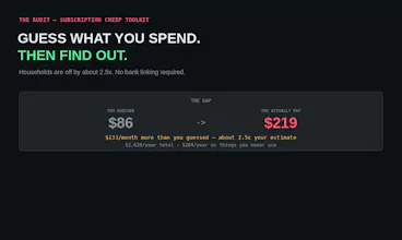 The Audit — Subscription Creep Toolkit gallery image