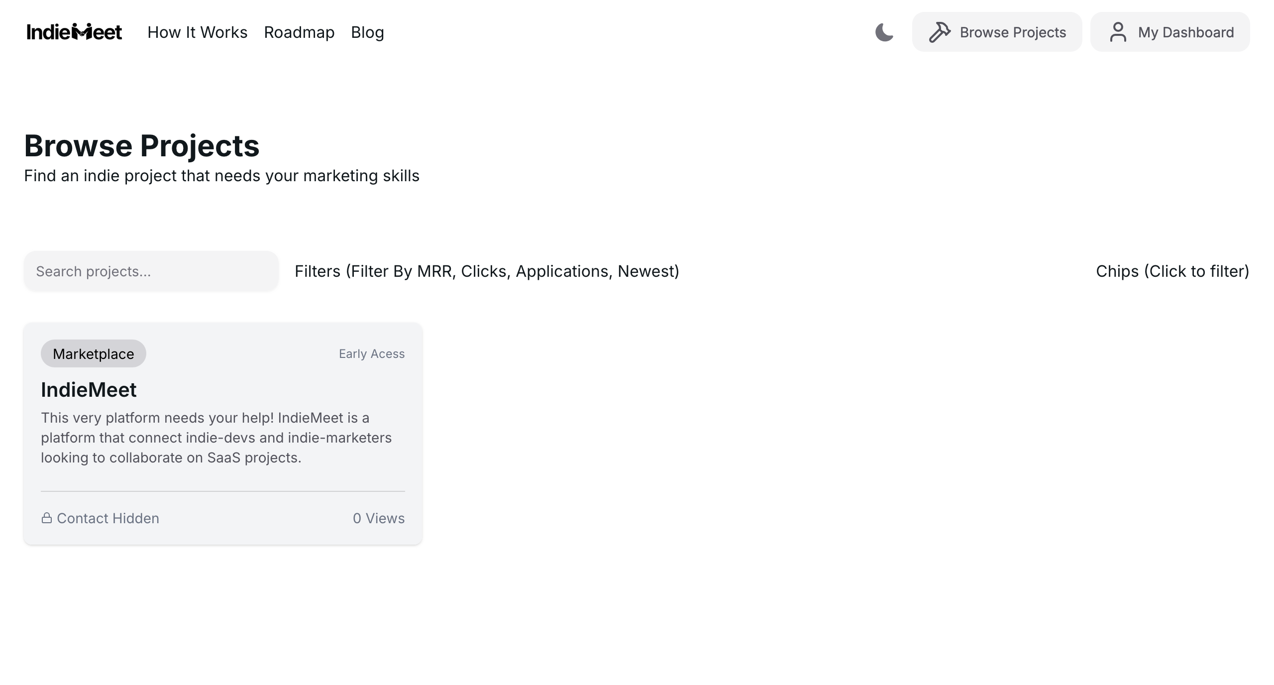 IndieMeet - Screenshot 2 showing product features and functionality