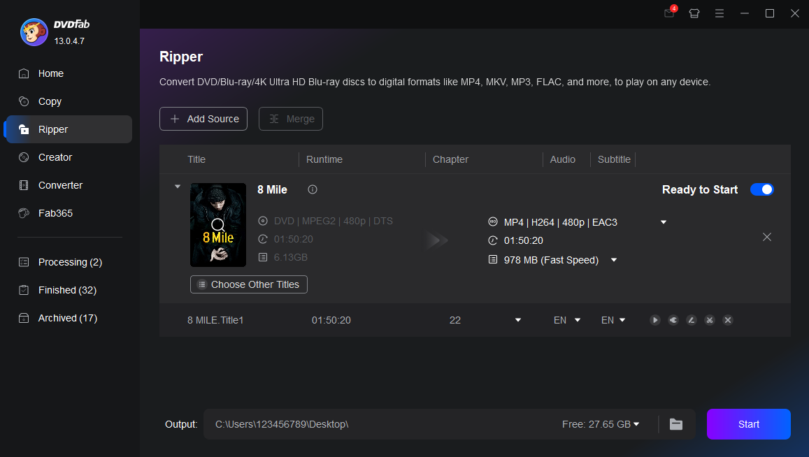 Média Ripper DVDFAB DVD - DVD Ripper est le meilleur logiciel de déchirure de DVD. 2