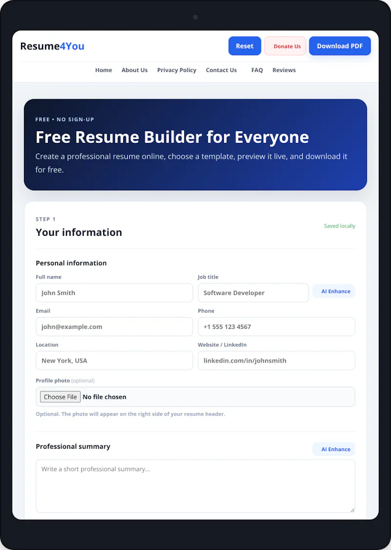 ResumeForYou screenshot 2