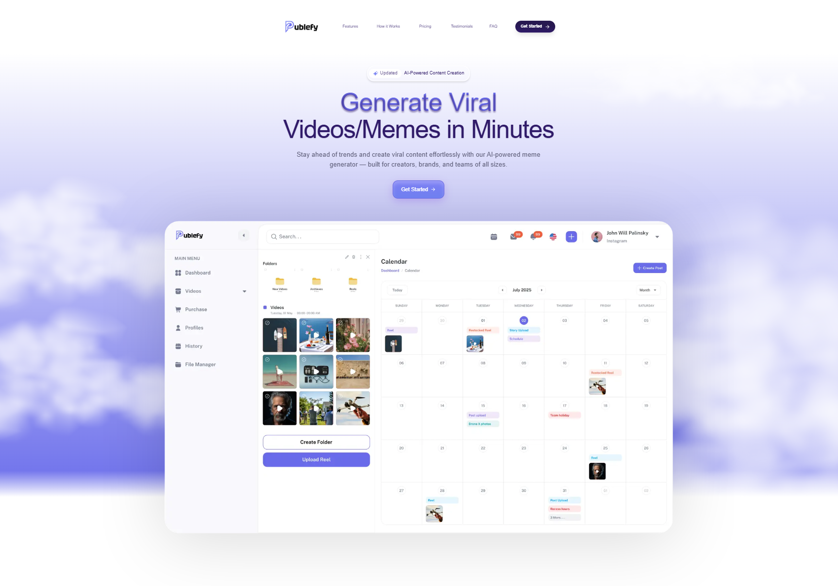 Publefy - Main product screenshot demonstrating key features and user interface