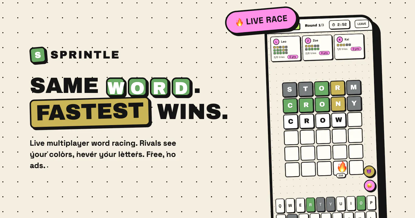 Sprintle - Multiplayer Word Racing gallery image