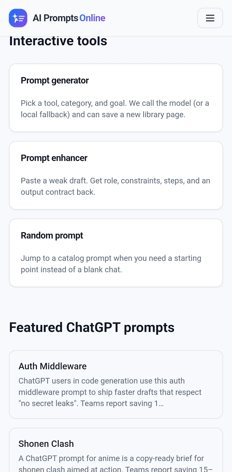 aipromptsonline screenshot 4