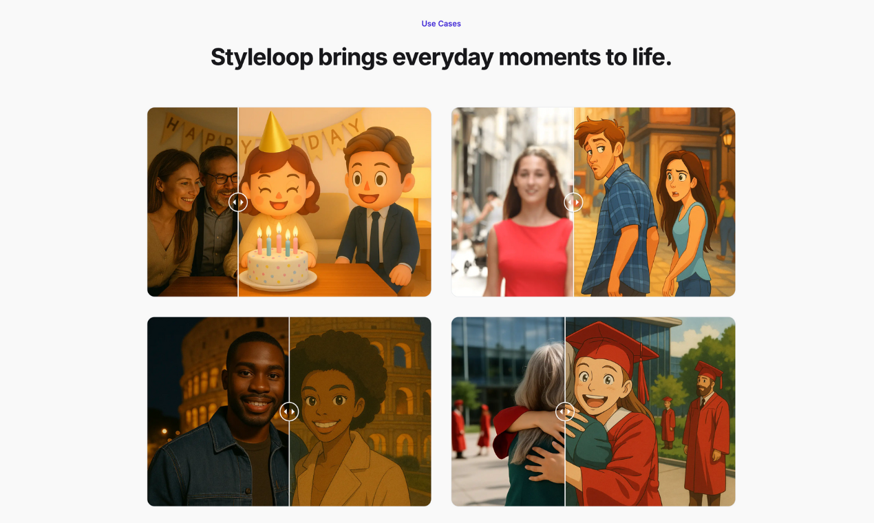 Stileloop - Fotoğrafları stilize sanata dönüştürmek için yapay zeka ile çalışan araç medya 3