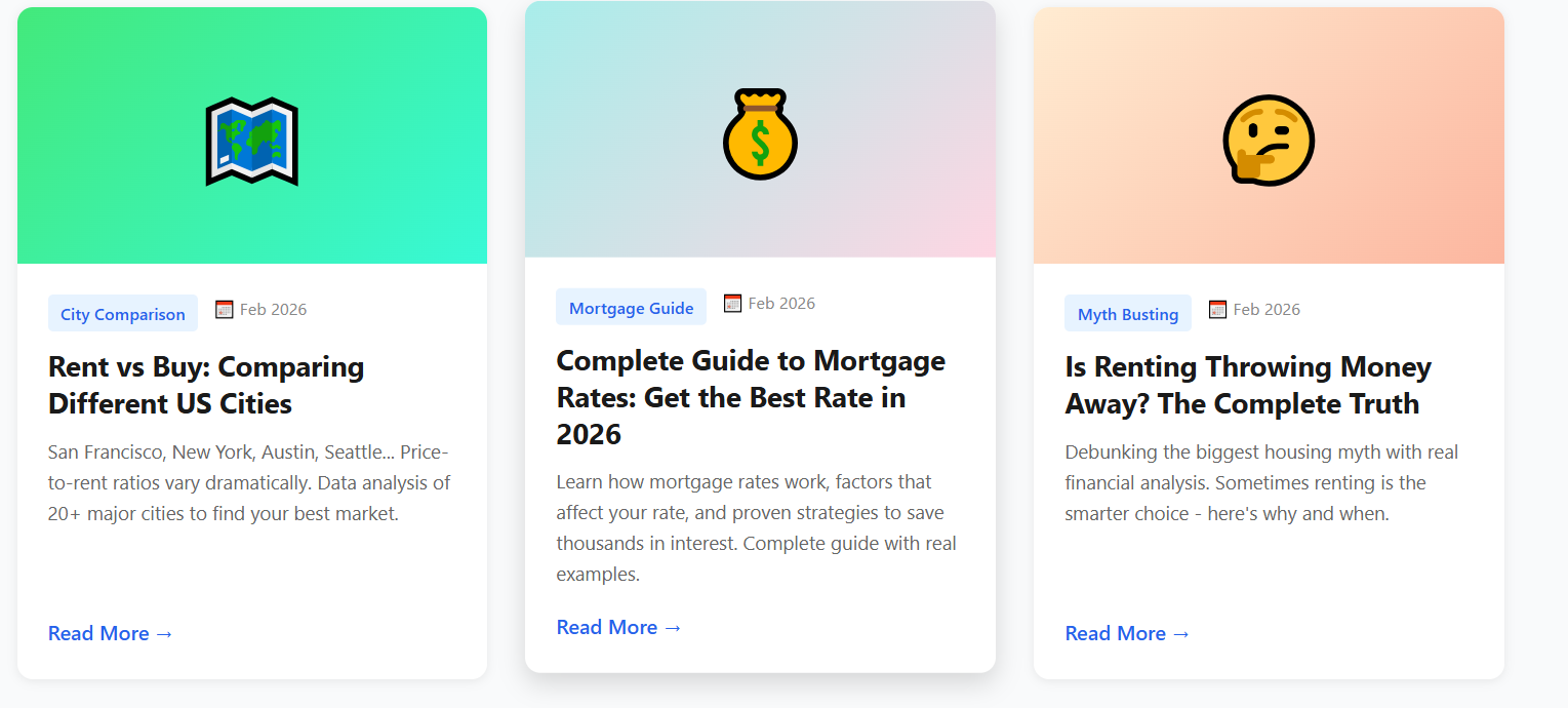Rent vs Buy Calculator gallery image