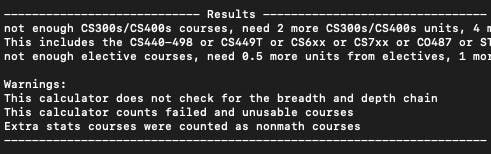 uWaterloo CS Degree Course Calculator gallery image