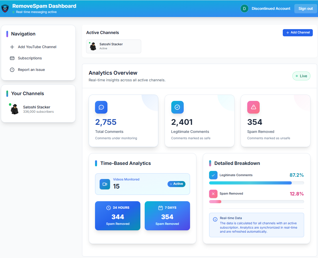 Auto Purge YouTube Scam Comments spam gallery image