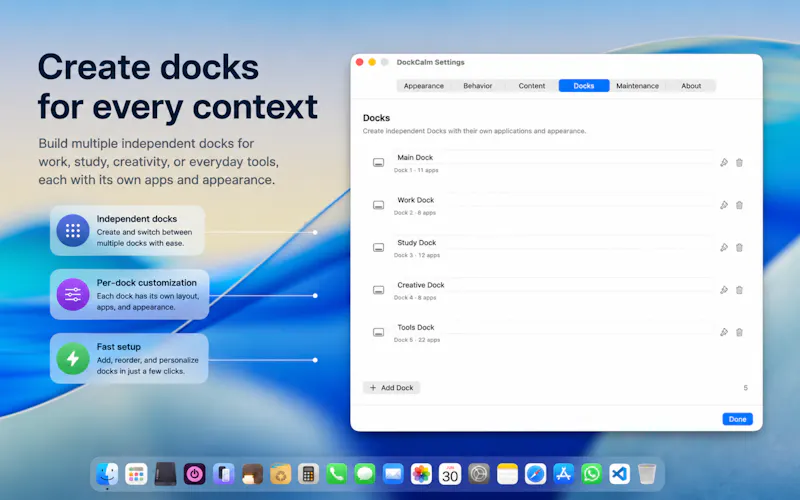DockCalm screenshot 3