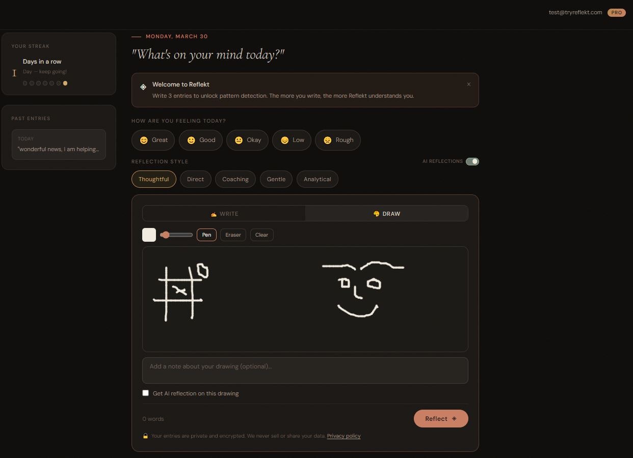Reflekt — The journal that writes back gallery image