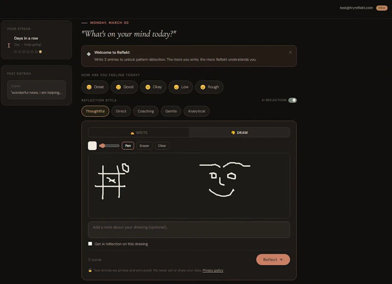 Reflekt — The journal that writes back screenshot 8
