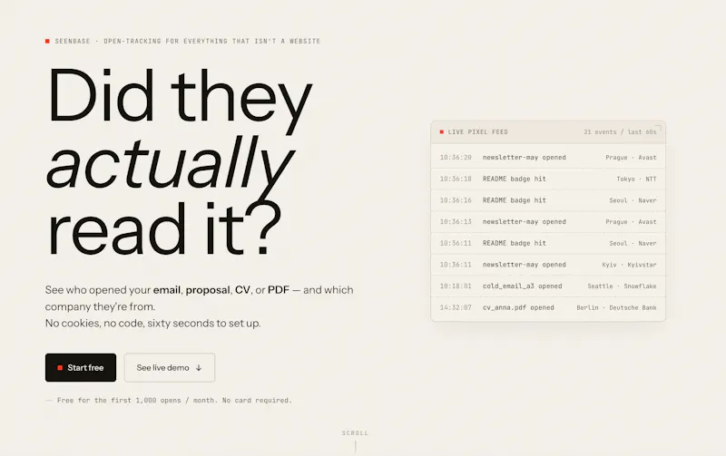 SeenBase screenshot 1