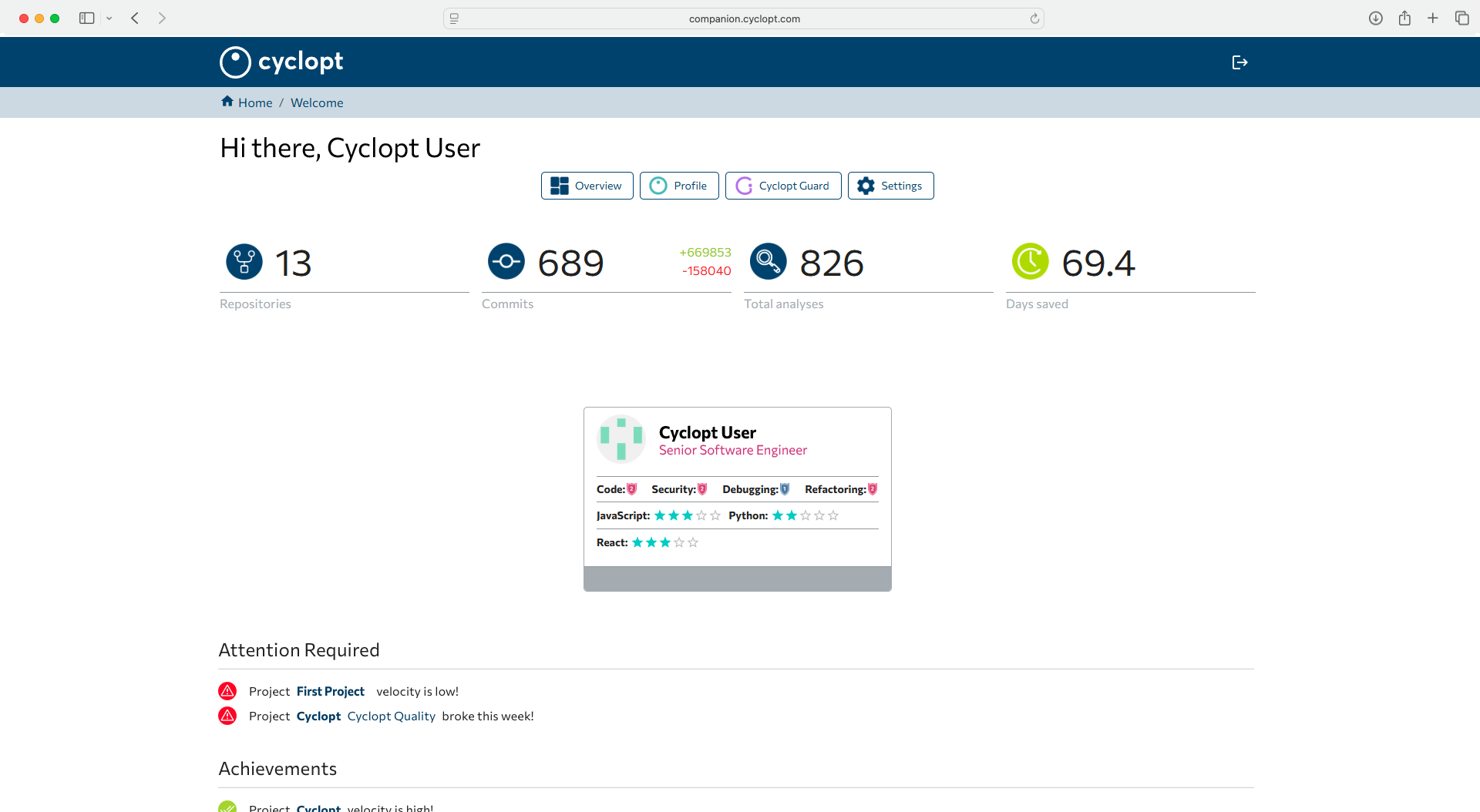 Cyclopt Companion - Main product screenshot demonstrating key features and user interface