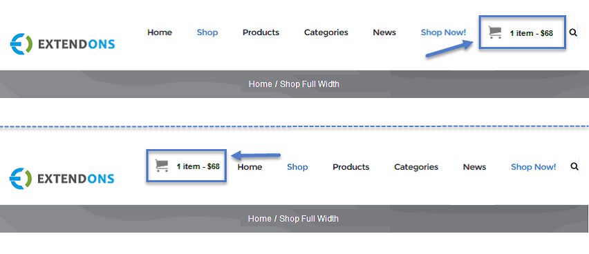 WooCommerce Menu Cart Plugin gallery image