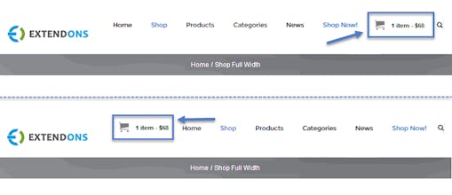 WooCommerce Menu Cart Plugin gallery image
