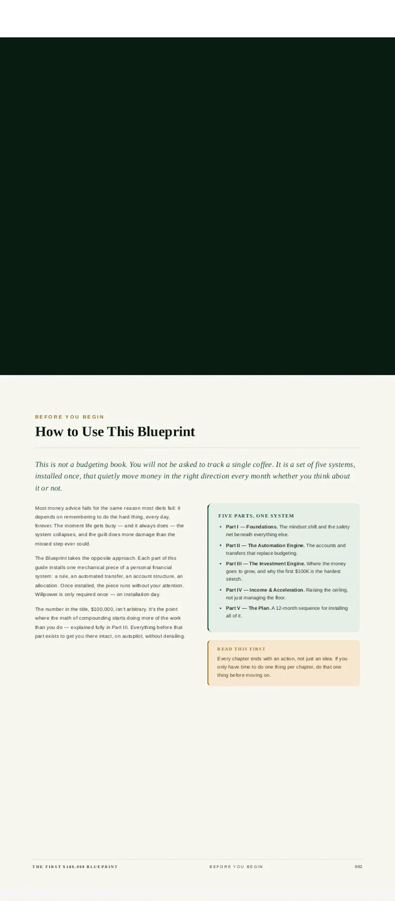 The First $100,000 Blueprint screenshot 1