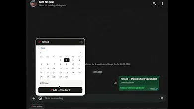 Pinned — Schedule inside chat gallery image