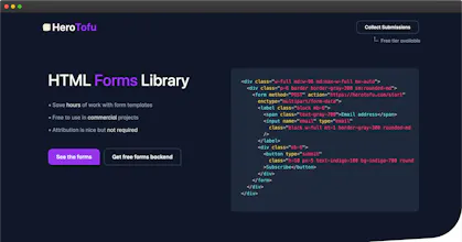 Free and Responsive HTML Form Templates gallery image