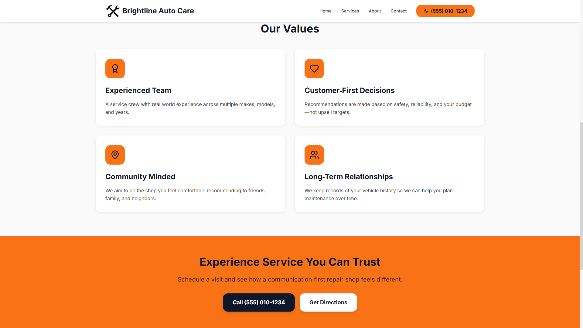 Mechanic Workshop Website Template gallery image