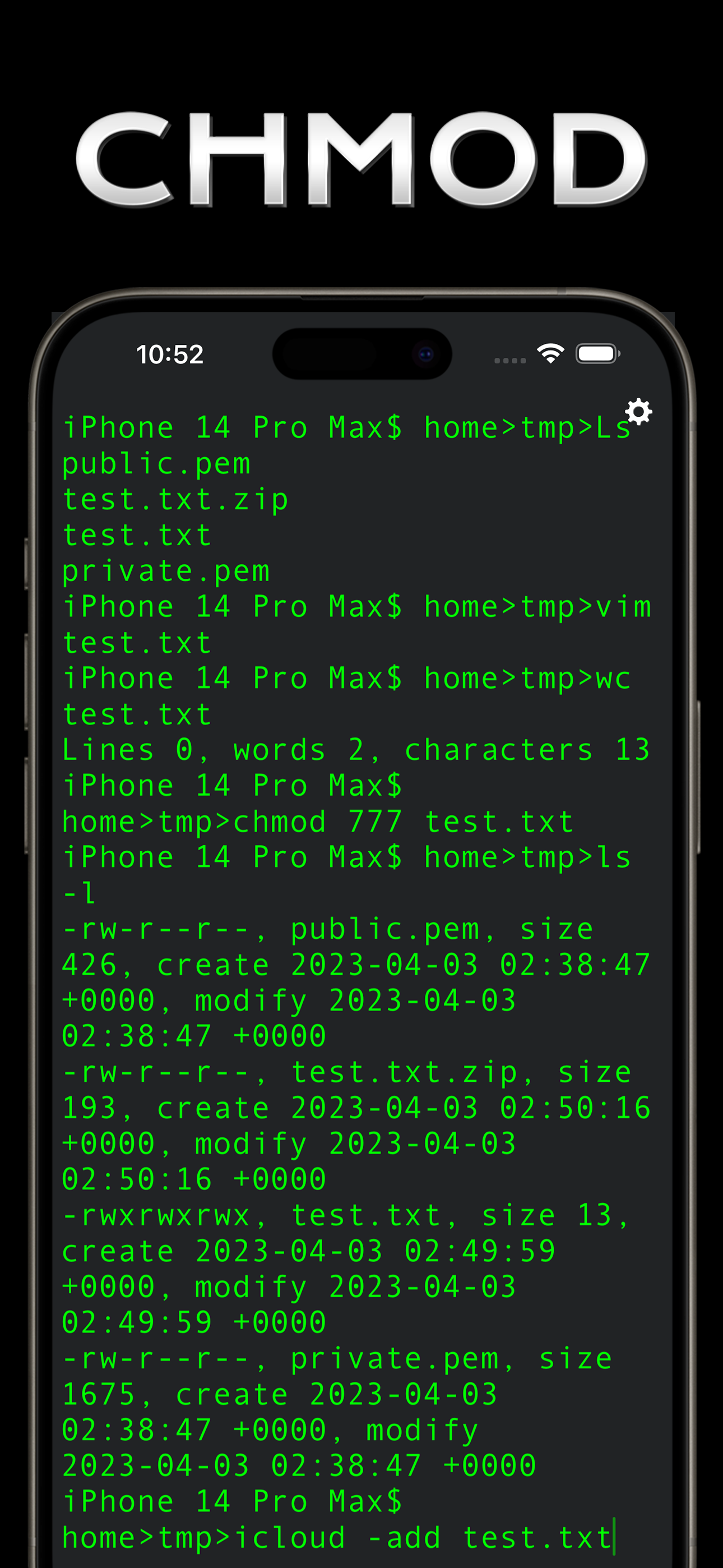 Mídia 6 de Openterm - Emulador de terminal no iOS