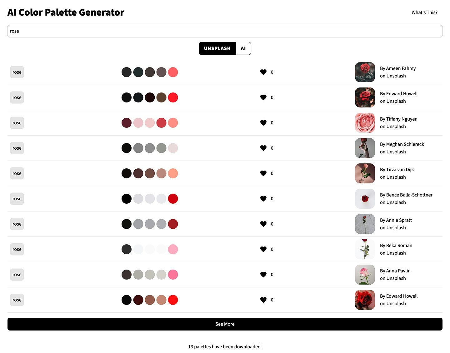 Mídia 1 de Gerador de paleta de cores AI - AI, cor, paleta, esquema, design, ilustrador, ilustração, ferramenta