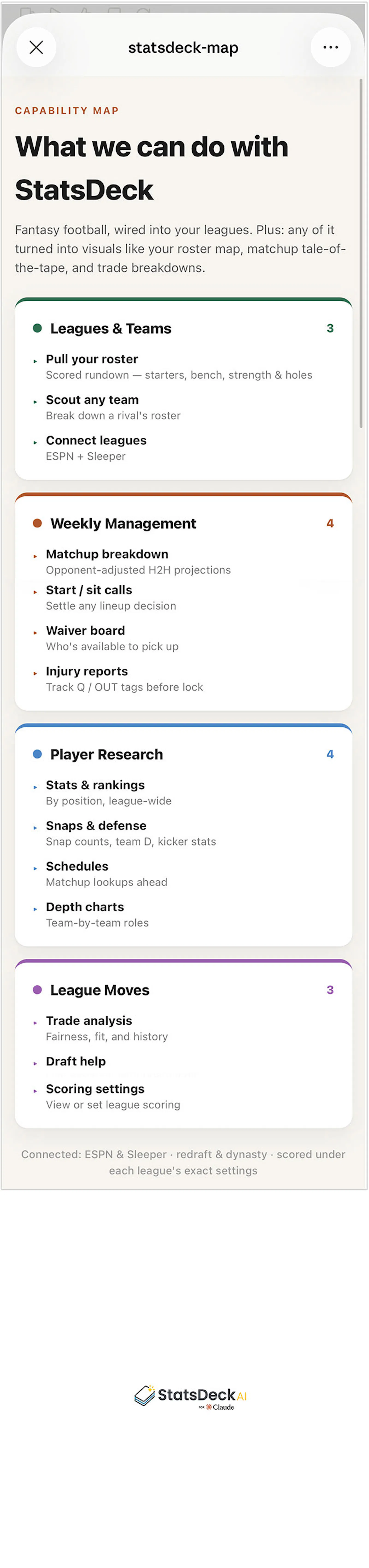StatsDeck — Smarter Fantasy Football screenshot 3