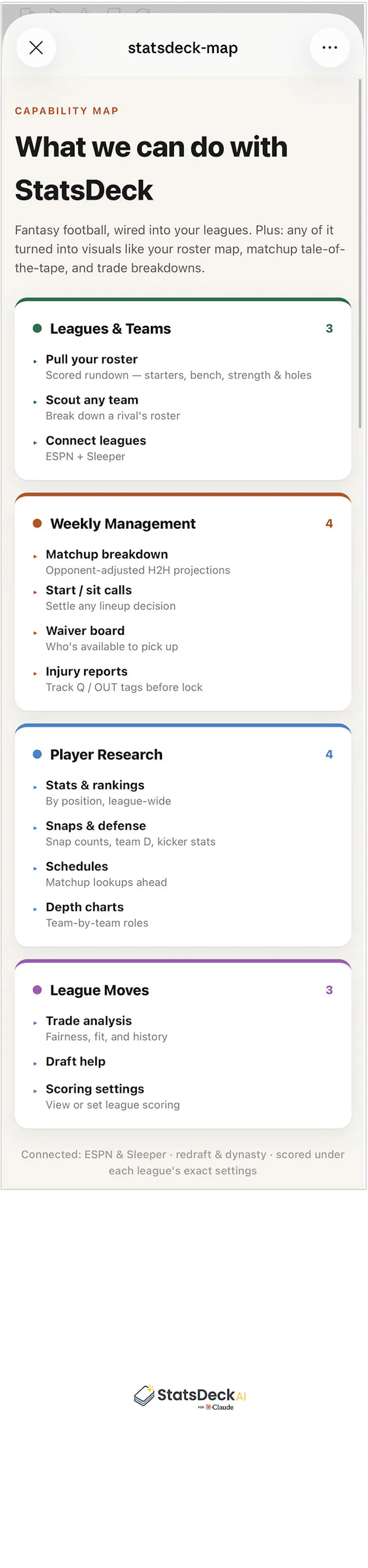 StatsDeck — Smarter Fantasy Football screenshot 3