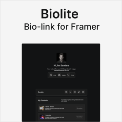 Bio Lite - Pautan dalam Templat Bio Framer