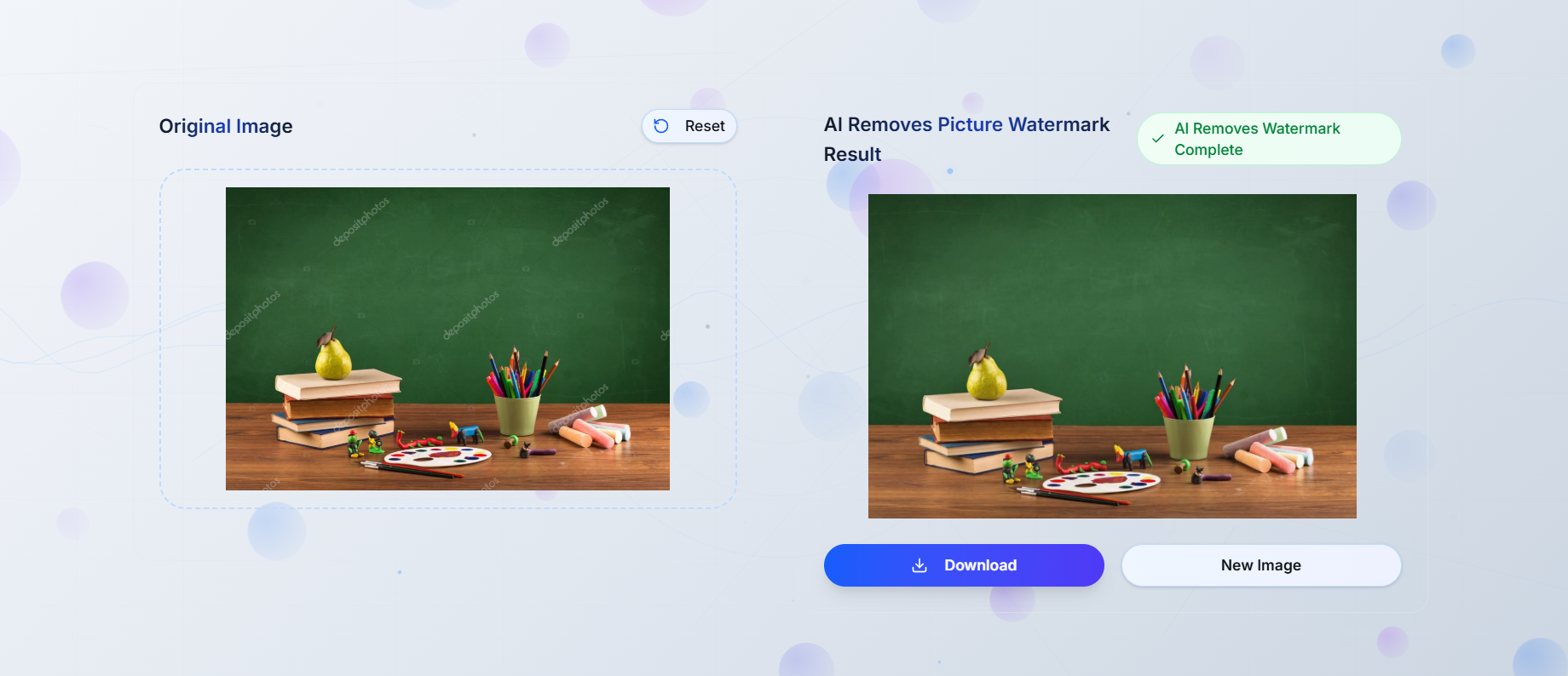 Mídia 2 de Ai remove - Ferramenta online gratuita para remover marcas d'água das imagens