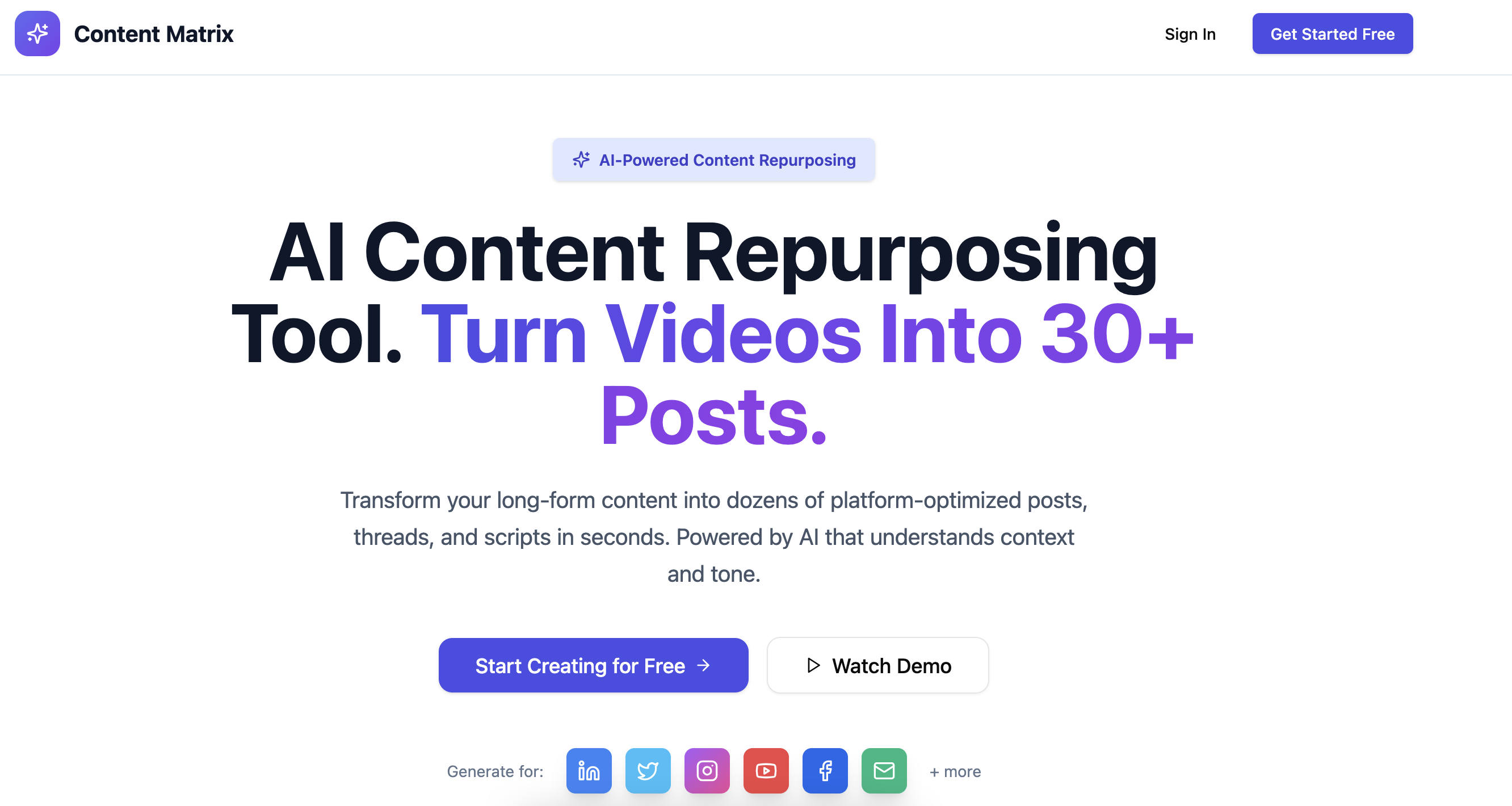 Content Matrix Generator gallery image