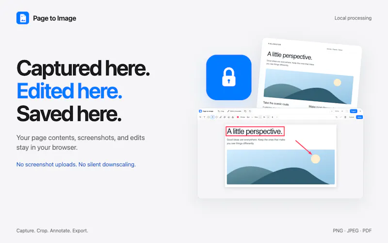 Page to Image - Screenshots & PDF screenshot 2