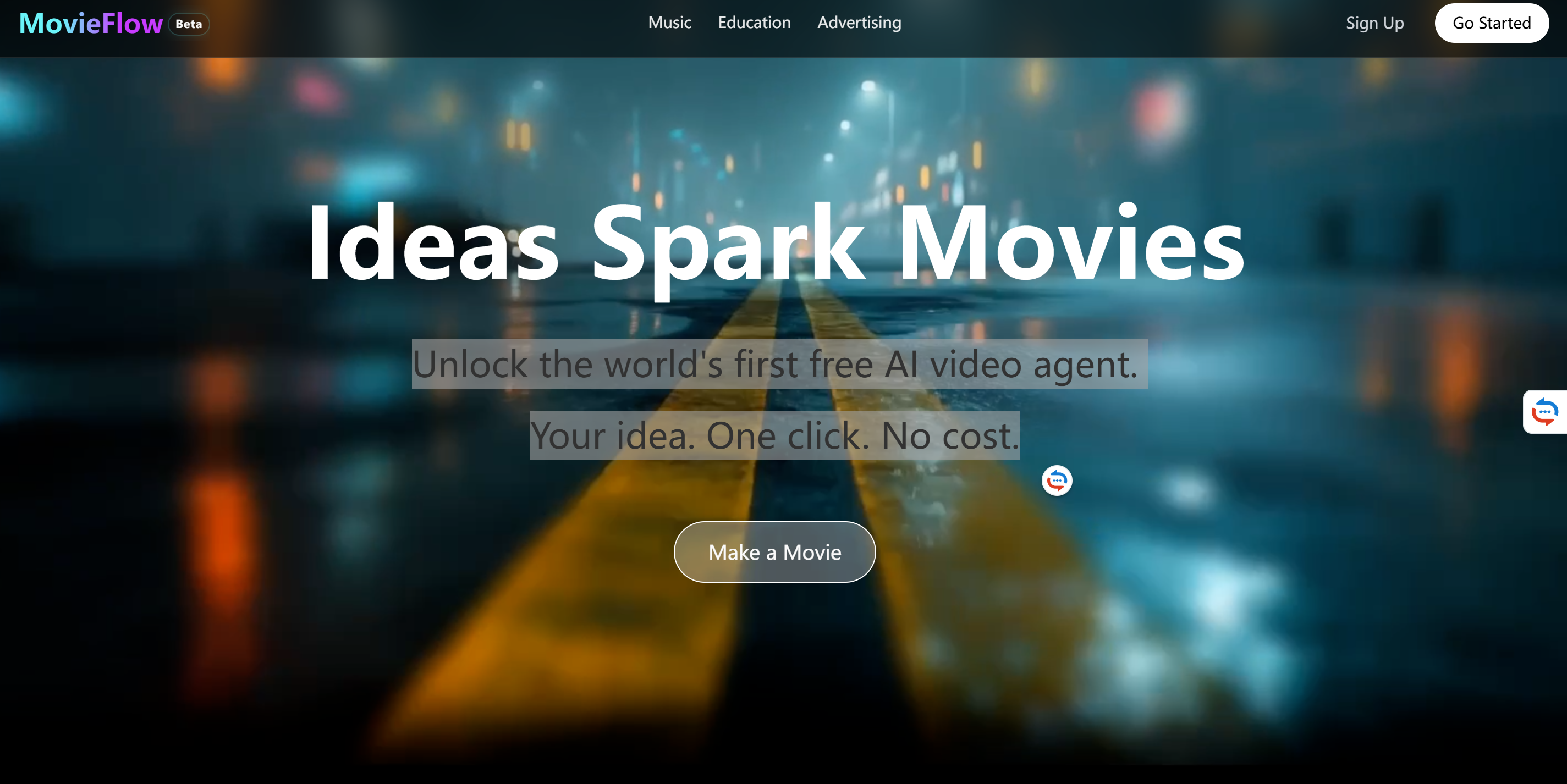 MovieFlow - Main product screenshot demonstrating key features and user interface