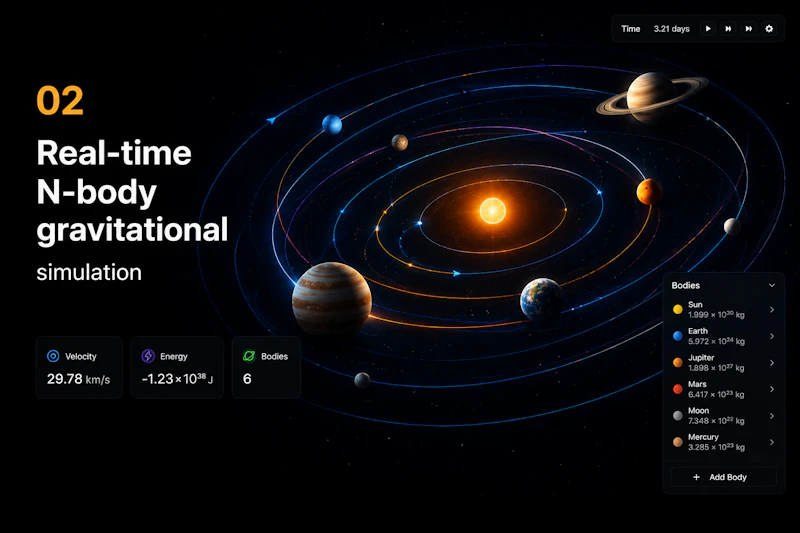 Gravity Simulator screenshot 2