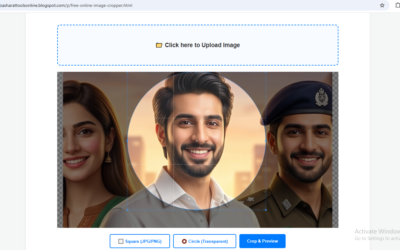 Online Circular Image Cropper gallery image