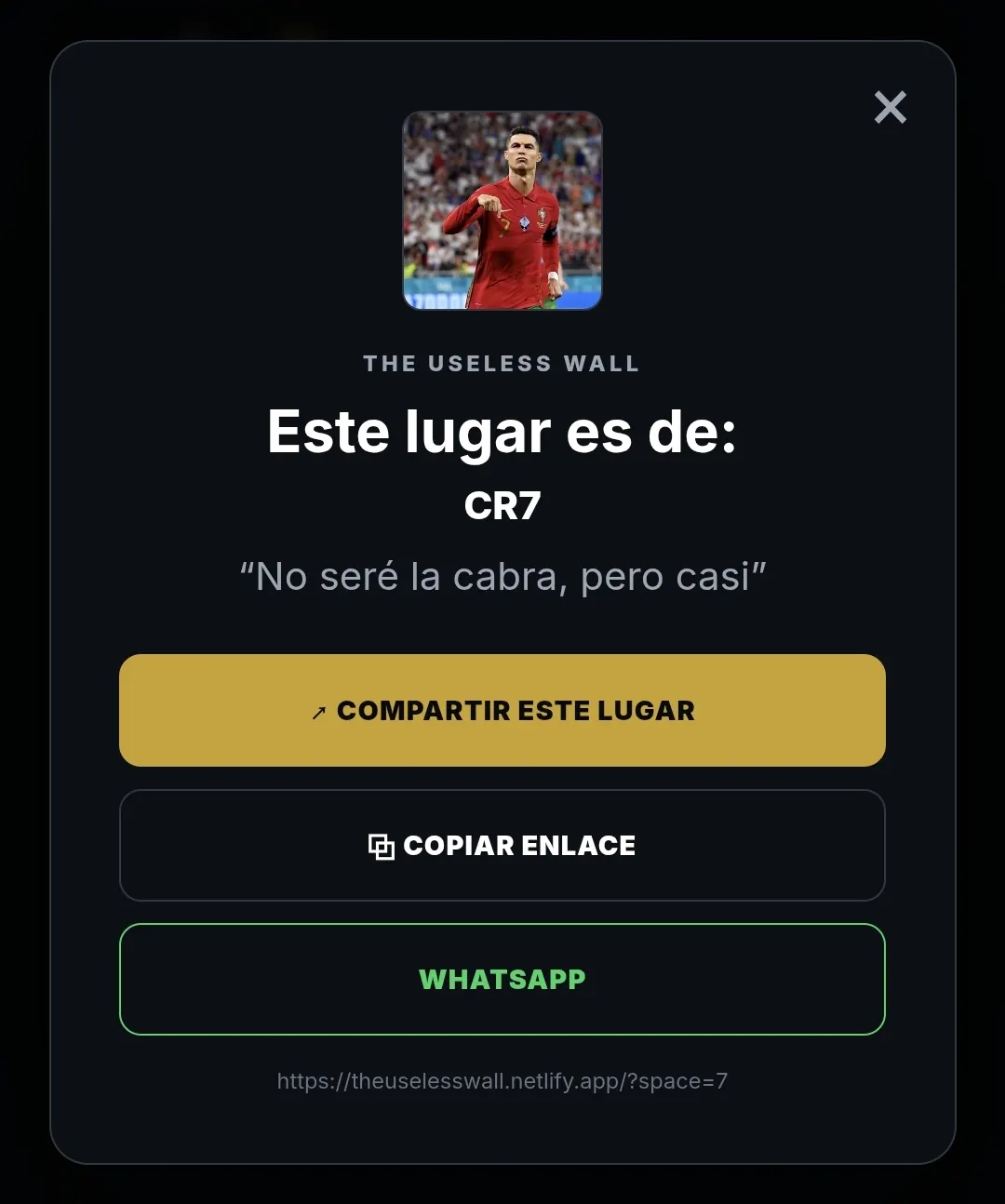 Tu lugar en Internet — The Useless Wall gallery image