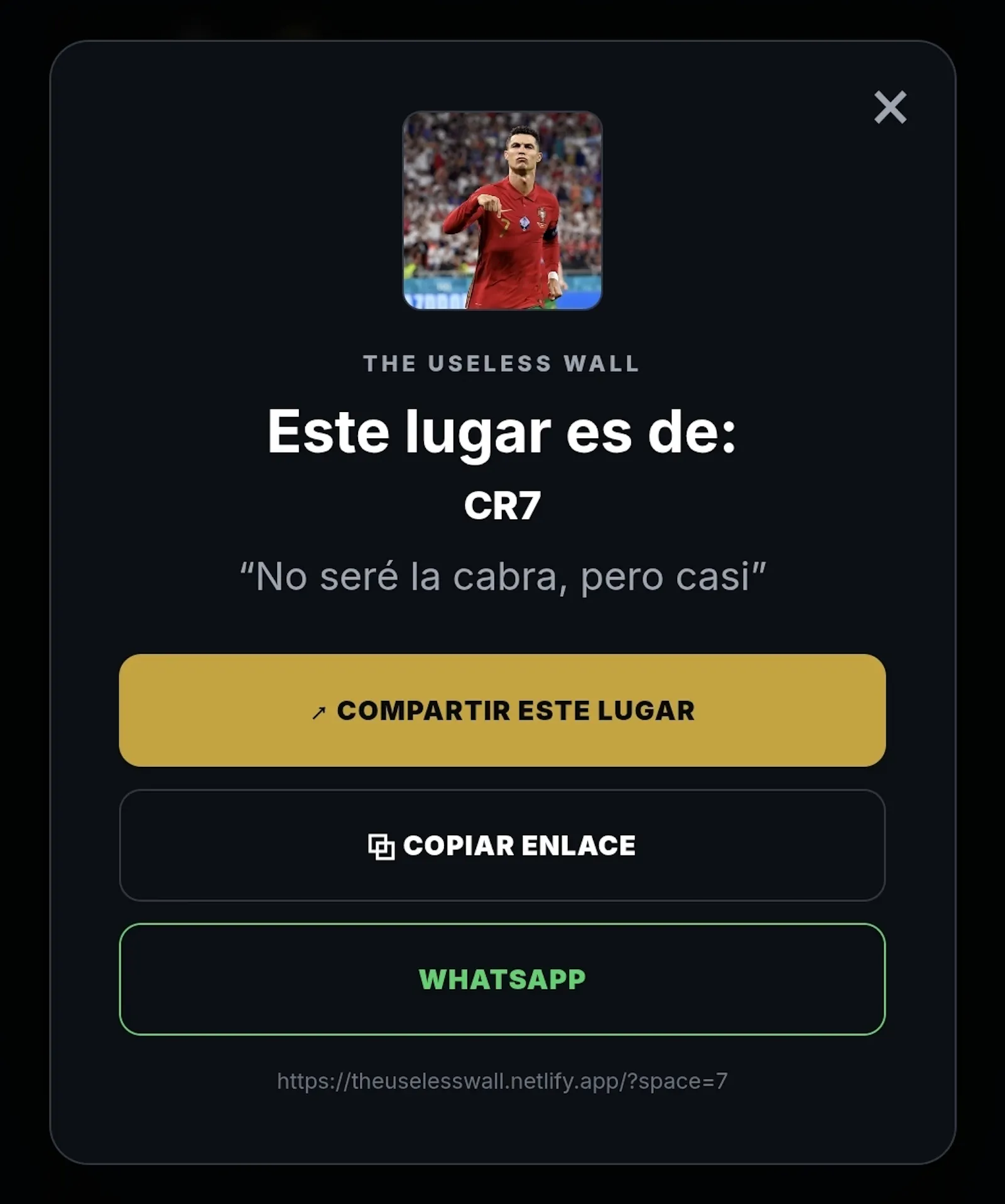 Tu lugar en Internet — The Useless Wall screenshot 1