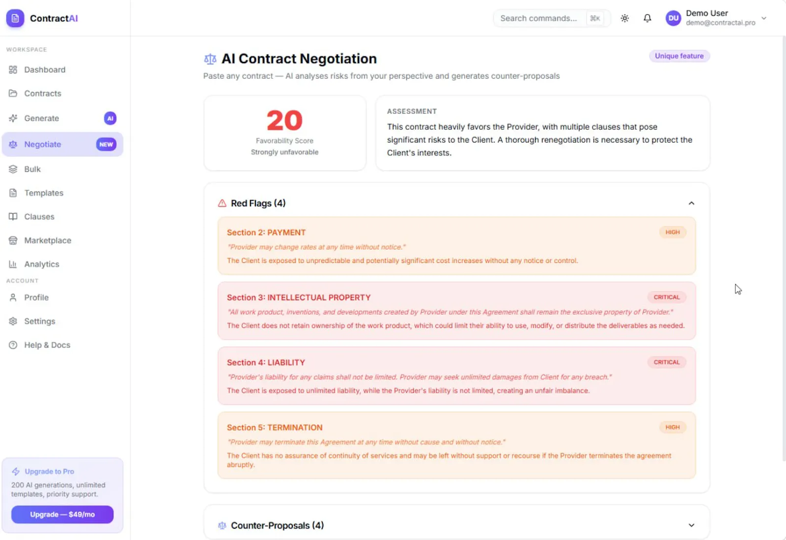 ContractAI screenshot 1